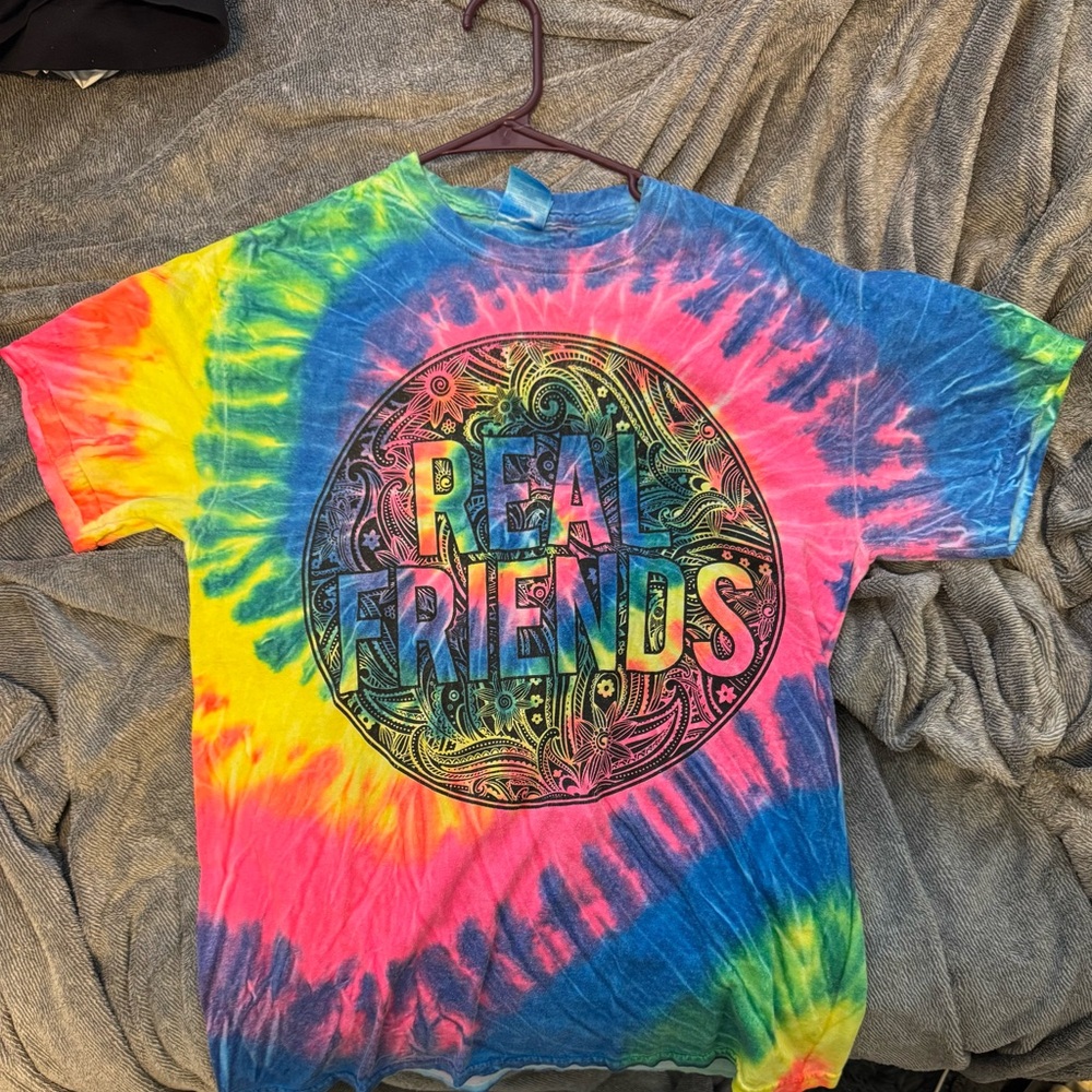 Colorful Tie-Dye Graphic Tee Real Friends